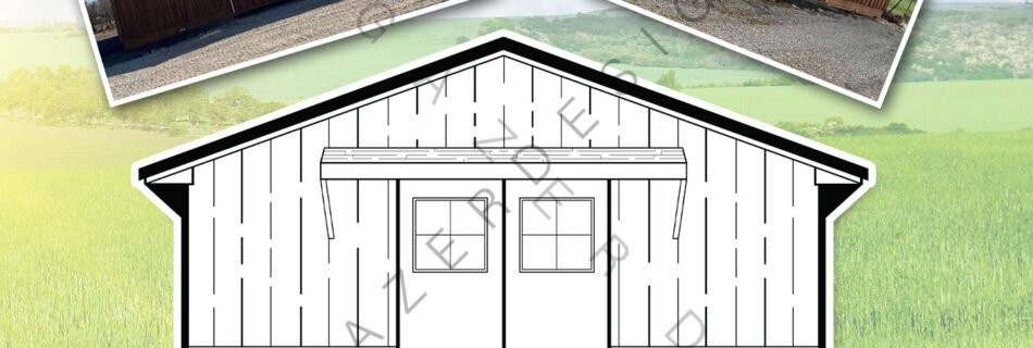 The logo for Twisted Creek Farm, featuring a hand-drawn illustration of the clients barn